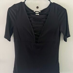 H&M Black Cut Out Bodysuit